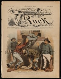 9x481 PUCK magazine May 19, 1886 C.J. Taylor Tammany Hall Boss Tweed political cartoon cover art!