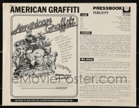 9x525 AMERICAN GRAFFITI pressbook 1973 George Lucas teen classic, great Mort Drucker art!