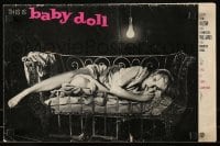 9x535 BABY DOLL pressbook 1957 Elia Kazan, classic image of sexy troubled teen Carroll Baker!