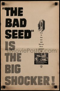 9x538 BAD SEED pressbook 1956 the big shocker about really bad terrifying little Patty McCormack!