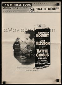 9x540 BATTLE CIRCUS pressbook 1953 Humphrey Bogart, June Allyson, Great Spectacular MGM Production!
