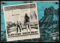 9x633 DRUM BEAT pressbook 1954 Alan Ladd & Native American Audrey Dalton, directed by Delmer Daves!