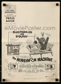 9x700 HONEYMOON MACHINE pressbook 1961 young Steve McQueen has a way to cheat the casino!