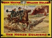 9x703 HORSE SOLDIERS pressbook 1959 art of U.S. Cavalrymen John Wayne & William Holden, John Ford
