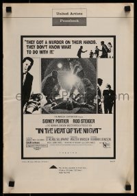 9x719 IN THE HEAT OF THE NIGHT pressbook 1967 Sidney Poitier, Rod Steiger, Warren Oates, classic!
