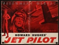 9x730 JET PILOT pressbook 1957 John Wayne flies with the Screaming Eagles, Janet Leigh, Hughes