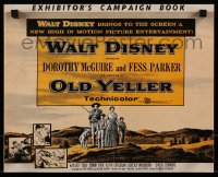 9x817 OLD YELLER pressbook 1957 Dorothy McGuire, Fess Parker, art of Disney's most classic canine!