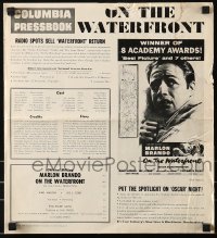 9x820 ON THE WATERFRONT pressbook R1959 Elia Kazan classic, many images of Marlon Brando!