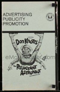 9x857 RELUCTANT ASTRONAUT pressbook 1967 wacky Don Knotts in the maddest mixup in space history!