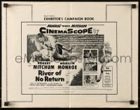9x860 RIVER OF NO RETURN pressbook 1955 Robert Mitchum & sexy Marilyn Monroe, after Oscar win!