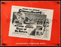 9x859 RIVER OF NO RETURN pressbook 1954 Robert Mitchum & sexy Marilyn Monroe, Otto Preminger!