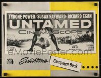 9x956 UNTAMED pressbook 1955 Tyrone Power & Susan Hayward in Africa with native tribe!