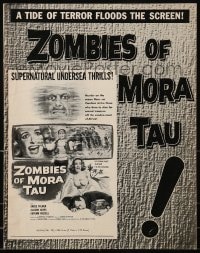 9x999 ZOMBIES OF MORA TAU pressbook 1957 Allison Hayes, terror on the African voodoo coast!