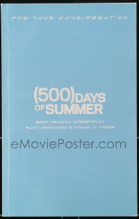 9x209 500 DAYS OF SUMMER For Your Consideration 5.5x8.5 script Apr 16, 2008, by Neustadter & Weber!