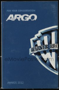 9x212 ARGO For Your Consideration 5.5x8.5 script 2011 screenplay by Chris Terrio!