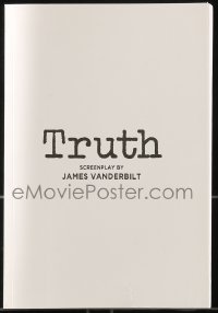 9x279 TRUTH For Your Consideration 5.5x8.5 script 2015 screenplay by James Vanderbilt!