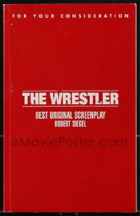 9x285 WRESTLER For Your Consideration 5.5x8.5 script 2007 screenplay by Robert Siegel!