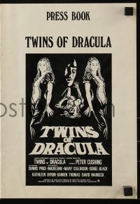 9x509 TWINS OF EVIL export English pressbook 1972 different sexy vampire art, Twins of Dracula!