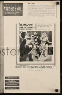 9x613 CRY IN THE NIGHT pressbook 1956 Raymond Burr & 18 year-old Natalie Wood!