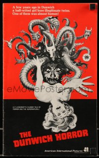 9x635 DUNWICH HORROR pressbook 1970 AIP horror, sexy Sandra Dee in Lovecraft's tale of terror!