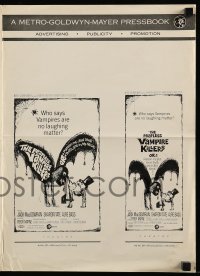 9x653 FEARLESS VAMPIRE KILLERS pressbook 1967 Polanski, who says vampires are no laughing matter!