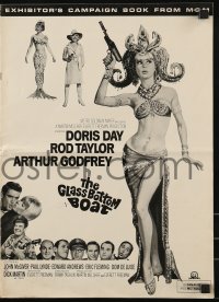 9x677 GLASS BOTTOM BOAT pressbook 1966 artwork of sexy mermaid Doris Day with gun, Rod Taylor
