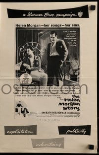 9x692 HELEN MORGAN STORY pressbook 1957 Paul Newman loves pianist Ann Blyth, her songs & her sins!