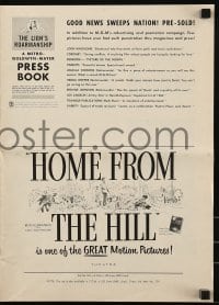 9x698 HOME FROM THE HILL pressbook 1960 Robert Mitchum, Eleanor Parker & George Peppard!