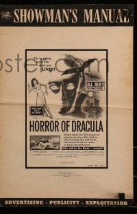 9x702 HORROR OF DRACULA pressbook 1958 Hammer horror classic, vampire monster Christopher Lee!