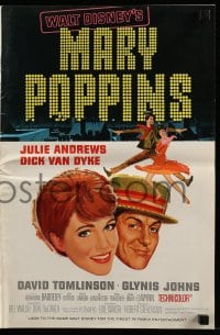 9x780 MARY POPPINS pressbook 1964 Julie Andrews & Dick Van Dyke in Disney musical classic!