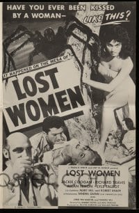 9x782 MESA OF LOST WOMEN pressbook 1952 grown up Jackie Coogan vs super women who kissed & killed!
