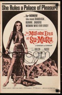 9x788 MILLION EYES OF SU-MURU pressbook 1967 Shirley Eaton rules a palace of pleasure for women!