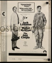9x815 ODD COUPLE pressbook 1968 best friends Walter Matthau & Jack Lemmon!