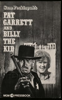 9x832 PAT GARRETT & BILLY THE KID pressbook 1973 James Coburn, Kris Kristofferson, Ron Lesser art!