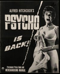 9x848 PSYCHO pressbook R1965 sexy Janet Leigh, Anthony Perkins, Alfred Hitchcock classic!
