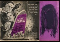 9x853 RAVEN pressbook 1963 art of Boris Karloff, Vincent Price & Peter Lorre by Reynold Brown!