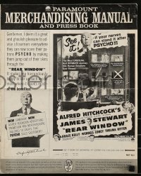 9x854 REAR WINDOW pressbook R1962 Alfred Hitchcock, art of voyeur Jimmy Stewart & sexy Grace Kelly!