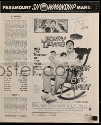 9x863 ROCK-A-BYE BABY pressbook 1958 Jerry Lewis with Marilyn Maxwell, Connie Stevens & triplets!