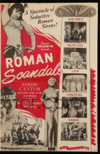 9x867 ROMAN SCANDALS pressbook R1946 Eddie Cantor & the sexy Goldwyn Girls in ancient Italy!