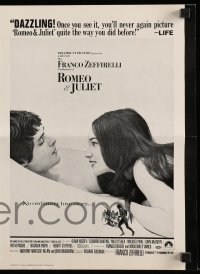 9x868 ROMEO & JULIET pressbook 1969 Franco Zeffirelli's version of William Shakespeare's play!
