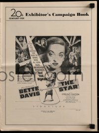 9x902 STAR pressbook 1953 Hollywood actress Bette Davis holding Oscar in the spotlight!