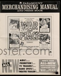 9x968 WAR & PEACE pressbook R1963 art of Audrey Hepburn, Henry Fonda & Mel Ferrer, Leo Tolstoy epic!