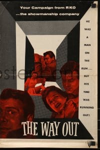 9x971 WAY OUT pressbook 1956 Dial 999, art of Gene Nelson, Mona Freeman & John Bentley!