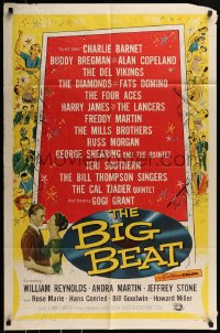 9y083 BIG BEAT 1sh 1958 early blues & rock and roll artists including Fats Domino!