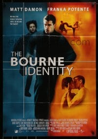 9y112 BOURNE IDENTITY int'l 1sh 2002 cool image of Matt Damon as the perfect weapon!