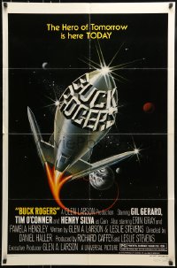 9y121 BUCK ROGERS style A 1sh 1979 The Hero of Tomorrow is here TODAY, cool spaceship art!