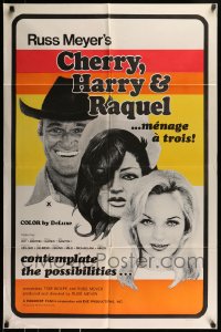 9y144 CHERRY, HARRY & RAQUEL 1sh 1969 Russ Meyer, consider the menage a trois possibilities!
