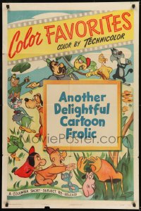 9y157 COLOR FAVORITES 1sh 1950 Columbia cartoons, cool characters from delightful cartoon frolic!