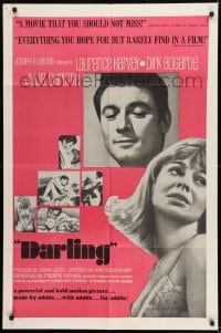 9y189 DARLING 1sh 1965 Julie Christie, Laurence Harvey, Dirk Bogarde, John Schlesinger