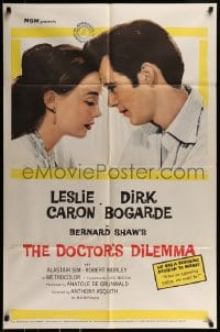 9y222 DOCTOR'S DILEMMA 1sh 1959 Leslie Caron asks Robinson to save the man she loves!